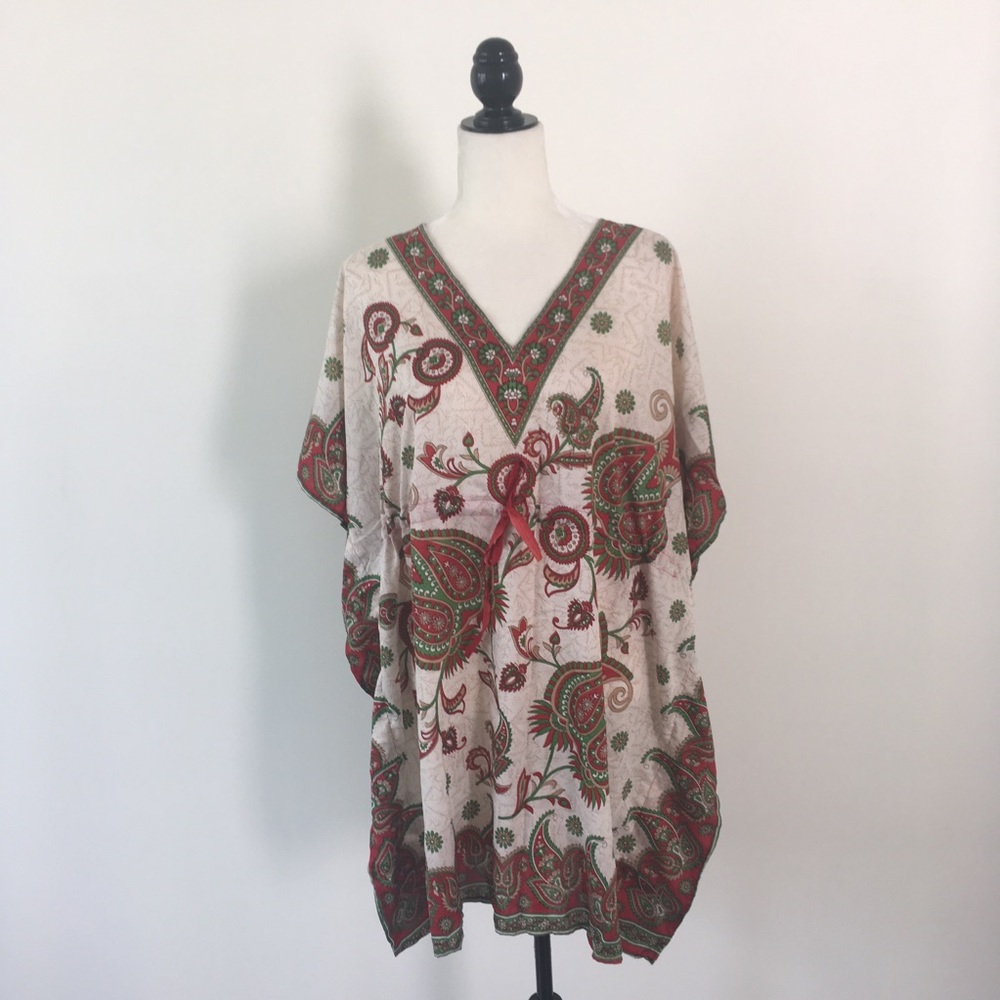 Beach CoverUp Dress green/red